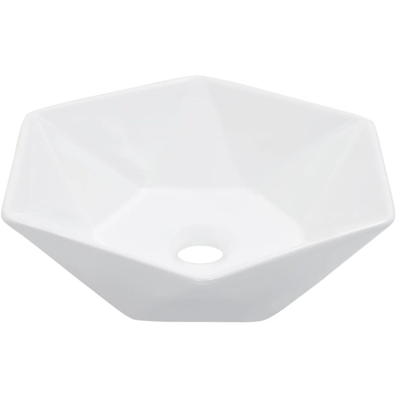 vidaXL Waschbecken 41 x 36,5 x 12 cm Keramik Weiß