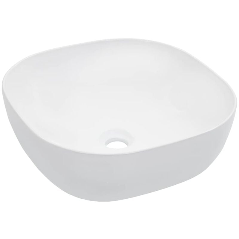 

vidaXL Lavabo 42,5x42,5x14,5 cm cerámica blanco - Blanco