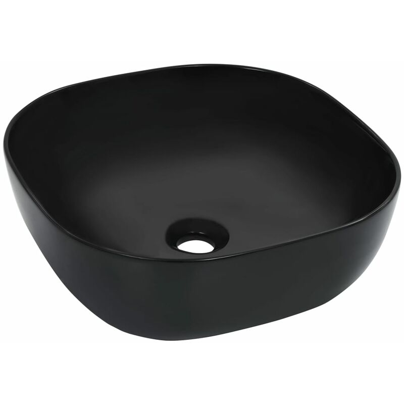 

Lavabo 42,5x42,5x14,5 cm cerámica negro - Negro