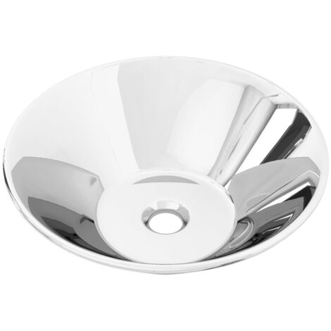 Lavabo 42x14 cm cerámica plateado
