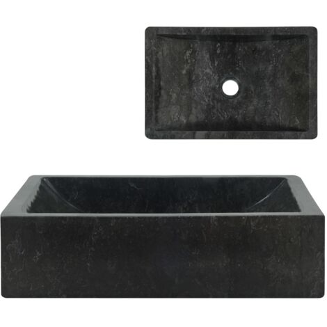 Lavabo 45x30x12 cm mármol negro
