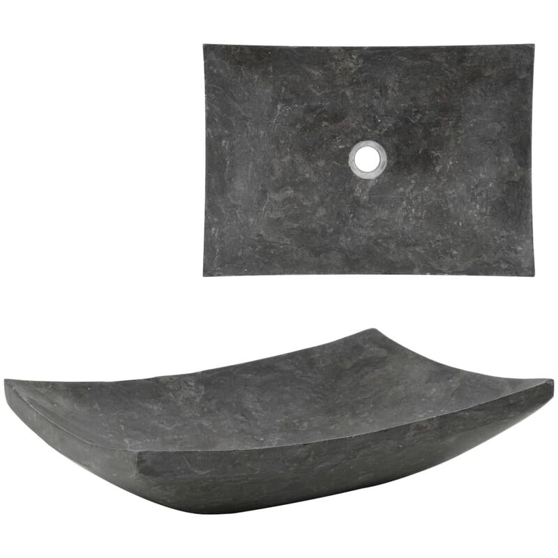 

Lavabo 50x35x12 cm mármol negro - Negro