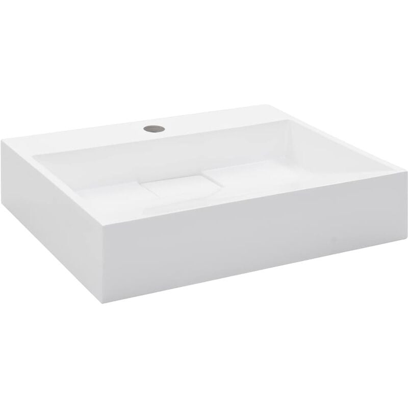 

Lavabo 50x38x13 cm resina mineral/marmol blanco