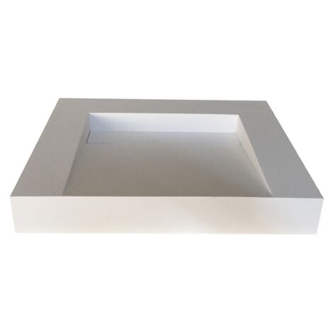 Lavabo 60 cm de Mesa en Solid Surface sin perforacion – Soko II
