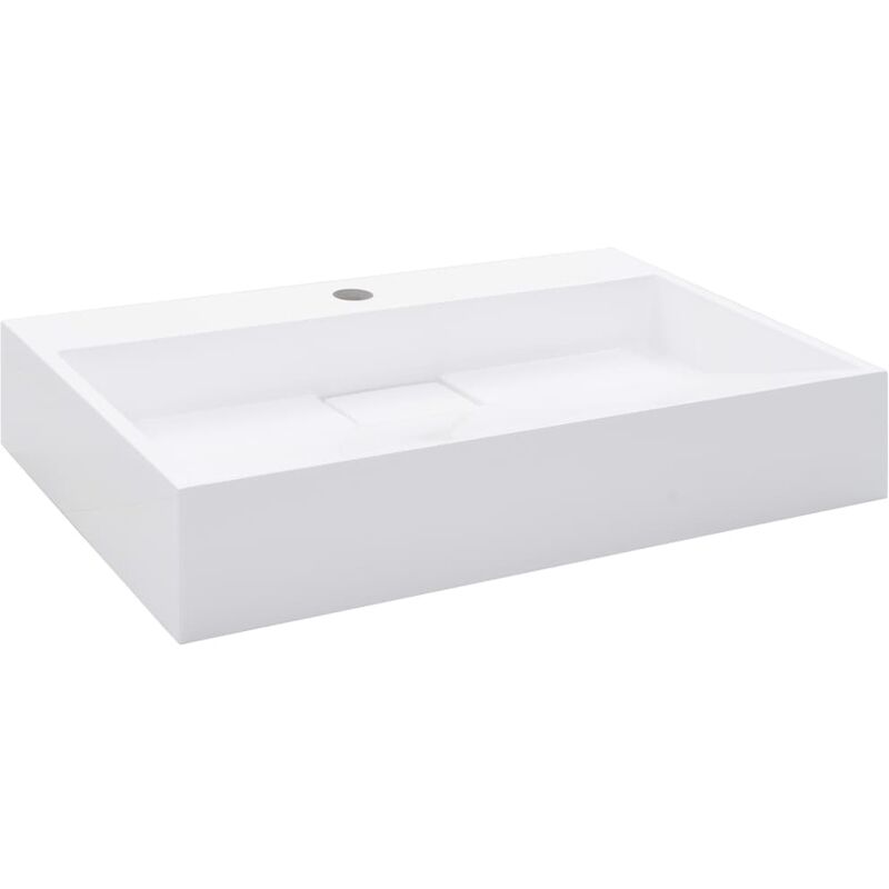 

Lavabo 60x38x11 cm resina mineral/marmol blanco