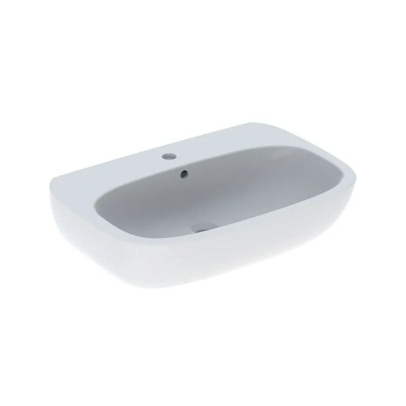 Lavabo 70x63,5 cm blanc brillant - Geberit Fantasia - Avec colonne