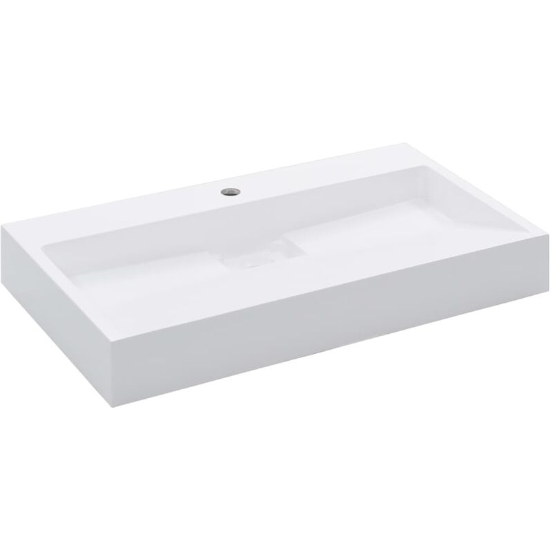 

Lavabo 80x46x11 cm resina mineral/marmol blanco