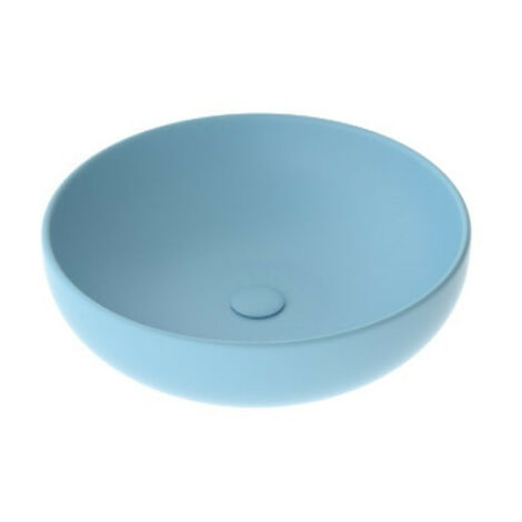 Lavabo a Bacinella - Diametro 45 cm - Cielo Mat - Da Appoggio - Ceramica Smaltata
