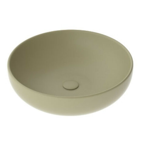 Lavabo a Bacinella - Diametro 45 cm - Colore Miele Mat - Da Appoggio - Interamente Smaltato - Ceramica