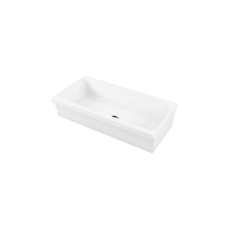 Lavabo à caniveau 90x45x20 blanc Galassia Ninive