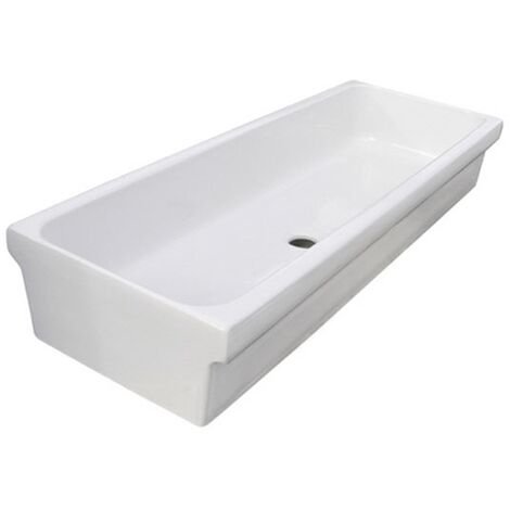 Lavello da esterno in pietra ricostruita bianco cm 45x42x16h cm modello  Terra