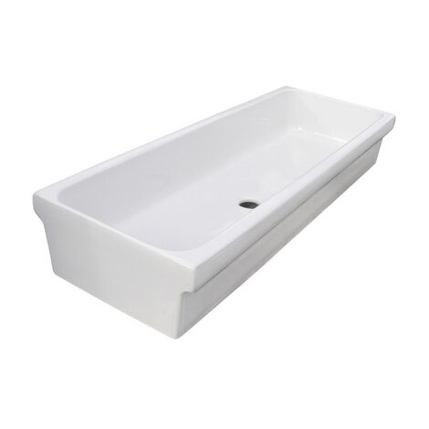 Lavabo a canale in ceramica 90x45x20 cm