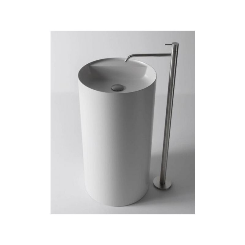 Lavabo a colonna totem TWZ65 in Solid Stone - 45 x 45 x 85 cm