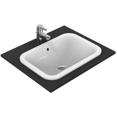 Lavabo à encastrer CONNECT rectangulaire 580x410x175mm blanc