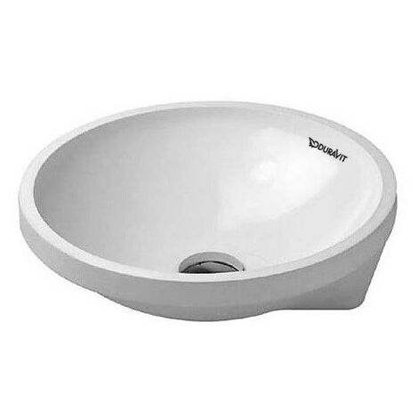 Lavabo à encastrer DURAVIT ARCHITEC sans trop plein plage de robinettrie d: 400mm sans trou de robinetterie blanc