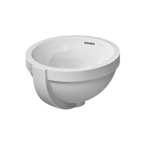 Lavabo à encastrer DURAVIT ARCHITECavec trop plein sans trou de robinetterie B d: 275mm sans trou de robinetterie blanc