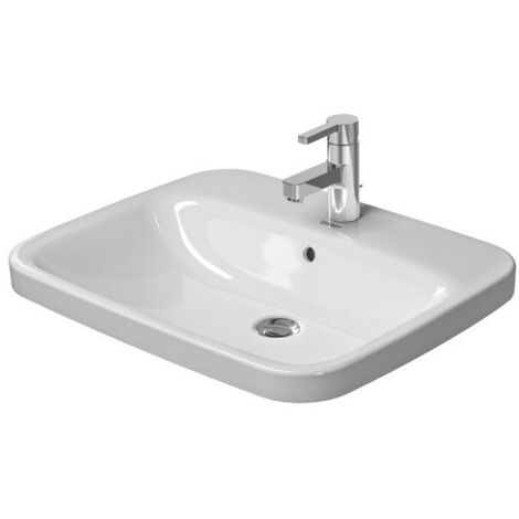 Lavabo à encastrer DURAVIT DURASTYLEavec trop plein plage de robinettrie 615x495mm 1 trou de robinetterie blanc