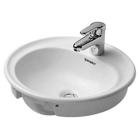 Lavabo à encastrer DURAVIT MANUAavec trop plein plage de robinettrie d: 480mm 1 trou de robinetterie blanc