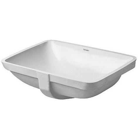 Lavabo à encastrer DURAVIT STARCK 3avec trop plein sans trou de robinetterie B 490x365mm sans trou de robinetterie blanc