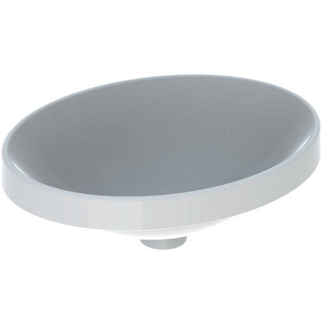 Lavabo à encastrer VariForm oval 500x400mm sans trou de robinetterie sans trop plein blanc KT