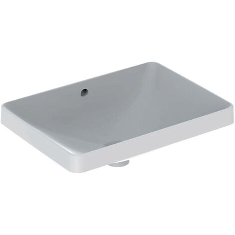 Lavabo à encastrer VariForm rectangulaire 550x400mm sans trou de robinetterieavec trop plein blanc
