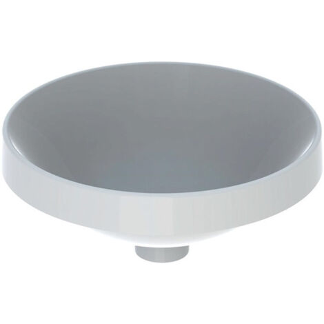 Lavabo à encastrer VariForm rond d: 400mm sans trou de robinetterie sans trop plein blanc KT