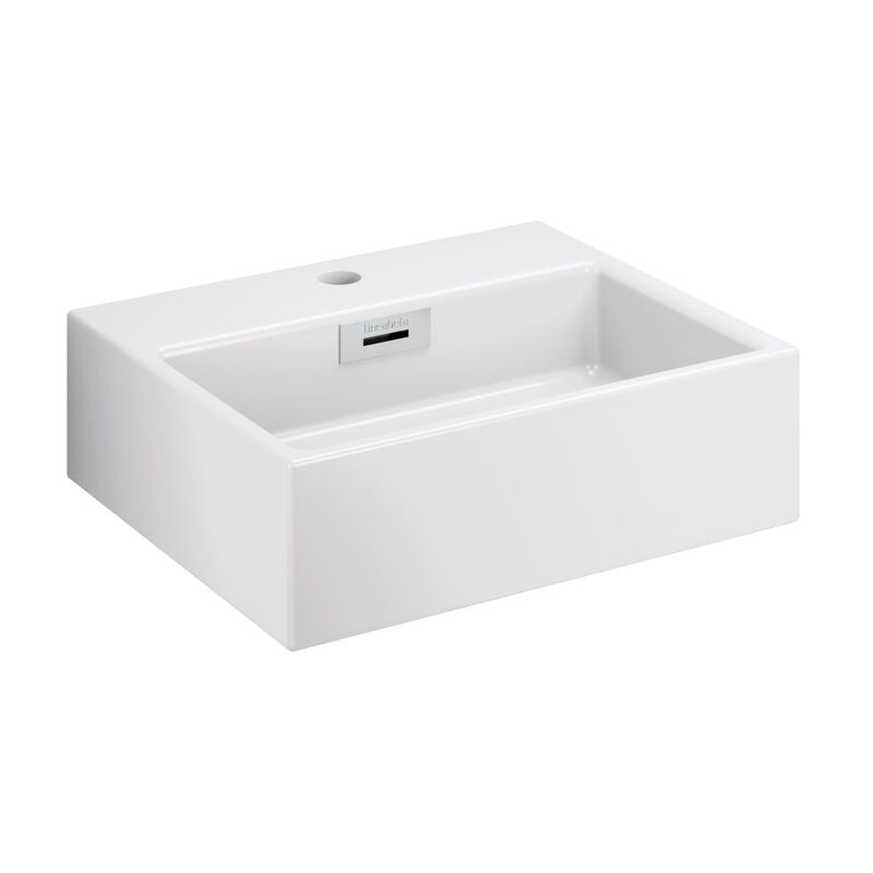 Lineabeta - Lavabo da appoggio/sospeso con foro rubinetto 42x36