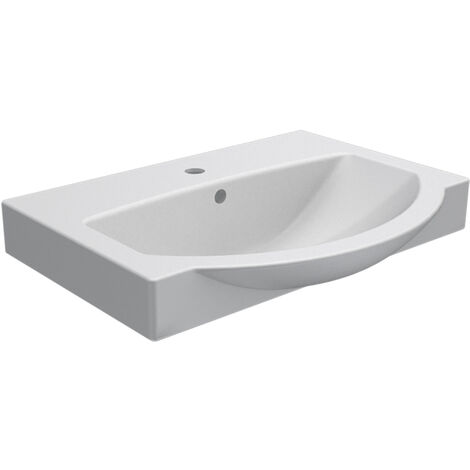 Lavabo a parete 50x40 cm mod LP95 Bianco Lucido
