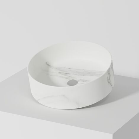 Lavabo à poser CILIN céramique 36x12x36 cm calacatta