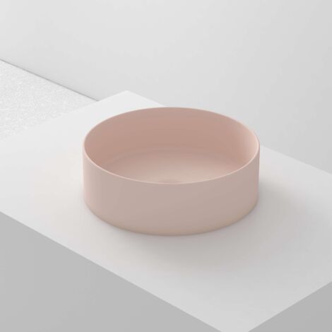 Lavabo à poser CILIN céramique 36x12x36 cm rose
