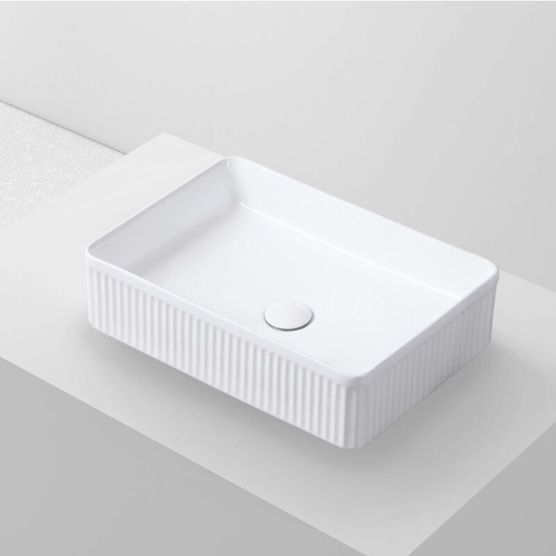 Poalgi - Lavabo à poser corinto RT5034 céramique 50x13x34 cm blanc