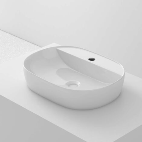 Lavabo à poser OC50 céramique 50,5x12x38,5 cm blanc