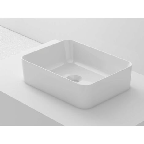 Lavabo à poser RT4938 céramique 49x13,5x38 cm blanc
