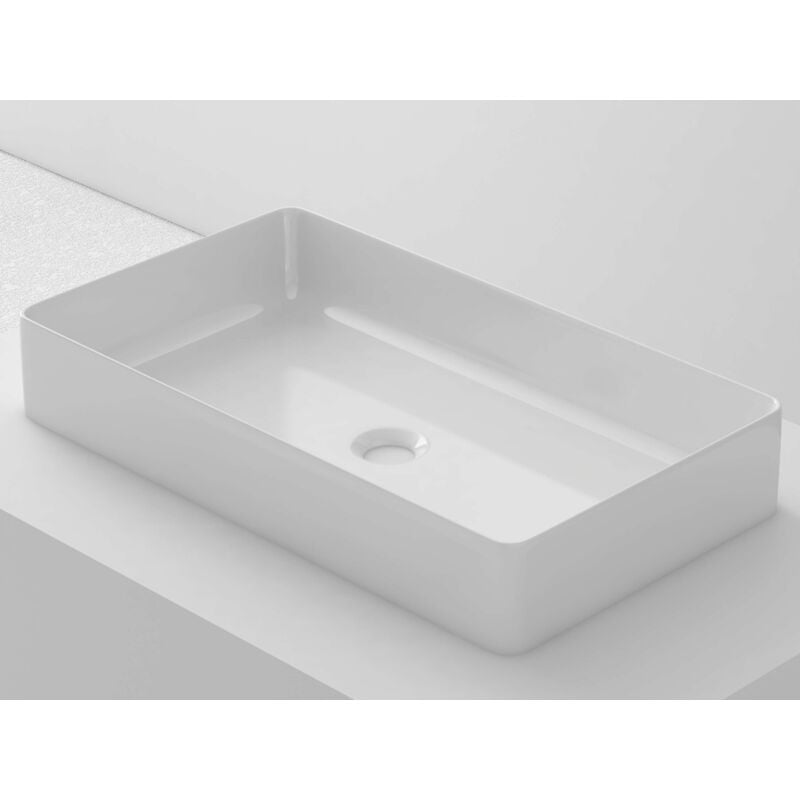 Lavabo à poser RT6034 céramique 61x11x34 cm blanc