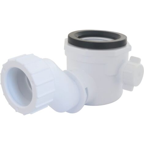 Lavabo a sifone Malin Ondée Zen À Install - Extra piatto - Universale - Girevole a 360° - Compatibile con tutti i tipi di cunei per lavabo - Colore bianco
