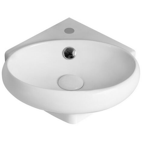 Lavabo ad angolo 38x36 cm bianco LN57