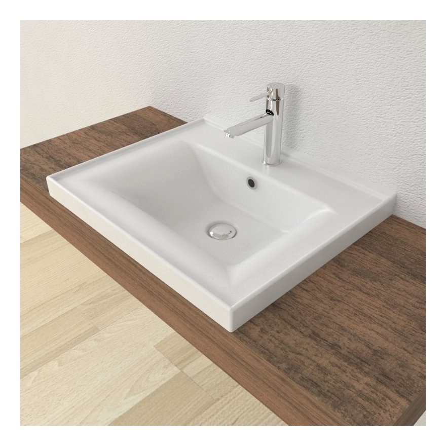 Lavabi A Canale In Ceramica.Lavabo Ad Incasso In Ceramica Sava 55