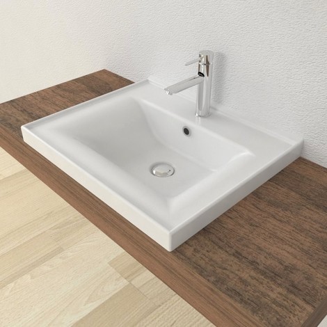 Lavabo Incasso Bagno Ceramica.Lavabo Ad Incasso In Ceramica Sava 55