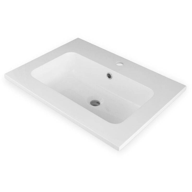 Lavabo ad incasso in mineral marmo 61x46 cm mobile composizione bagno confezione 1