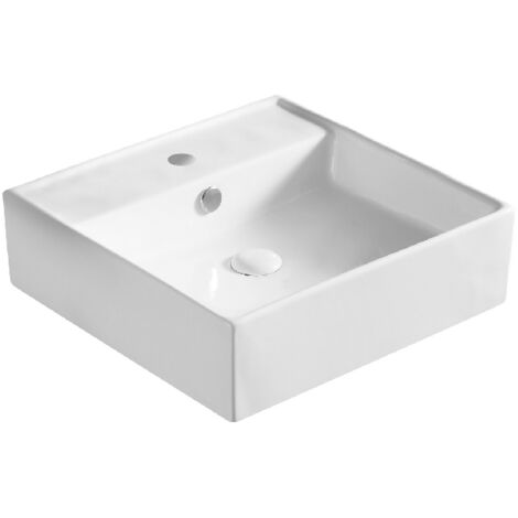 Lavabo appoggio 46.5x46.5 cm LA40 bianco