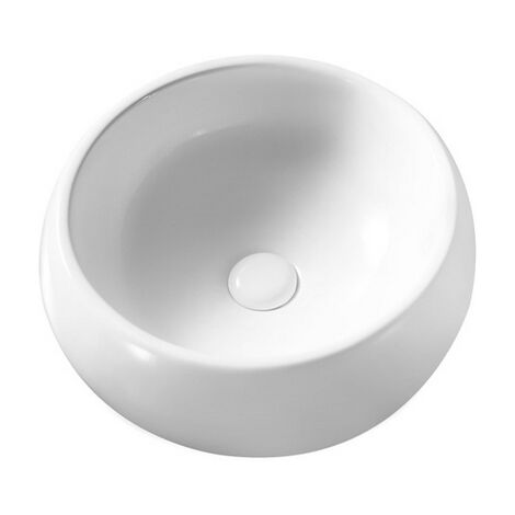 Lavabo da appoggio ovale in ceramica bianco lucido serie DRV cm 60