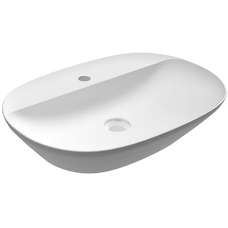 Lavabo appoggio ovale monoforo Rak Ceramics Bianco