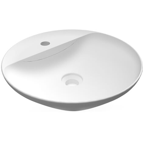 Lavabo appoggio tondo foro rubinetto Rak Ceramics Bianco