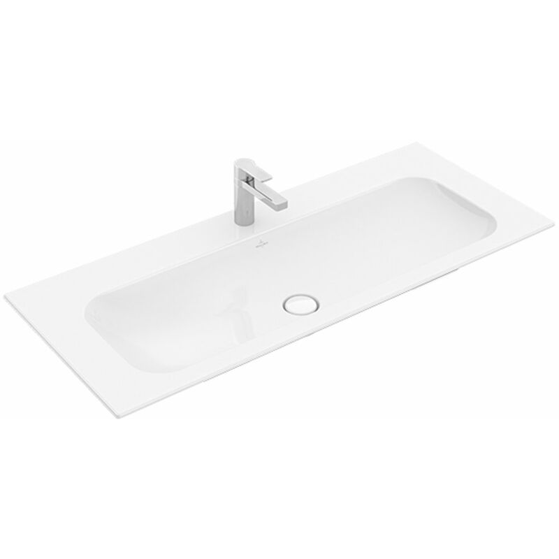 

Lavabo armario Villeroy & Boch Finion 4164C2 1200x500mm, sin rebosadero, 1 agujero para grifo, color: Blanco Piedra, Cerámica Plus - 4164C2RW