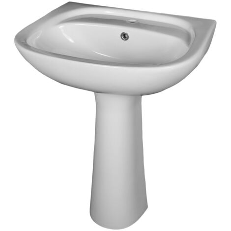 Colonne Pour Lavabo Modèle Ten - Céramique Blanche - Fabriquée En Italie - Hauteur 67cm