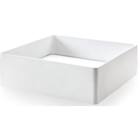Lavabo bagno da appoggio in resina con piatto copri