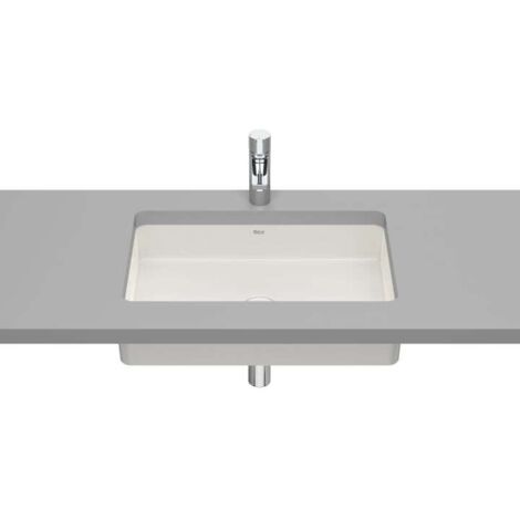 LAVABO BAJO ENCIMERA INSPIRA 605X390 CON JUEGO DE FIJACIÓN BEIGE