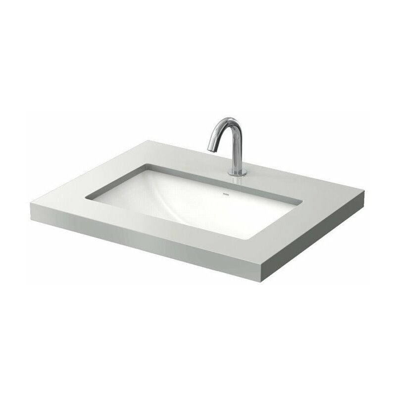 

Lavabo bajo encimera WU cuadrado, sin orificio para grifería, con rebosadero blanco 600 mm TOTO