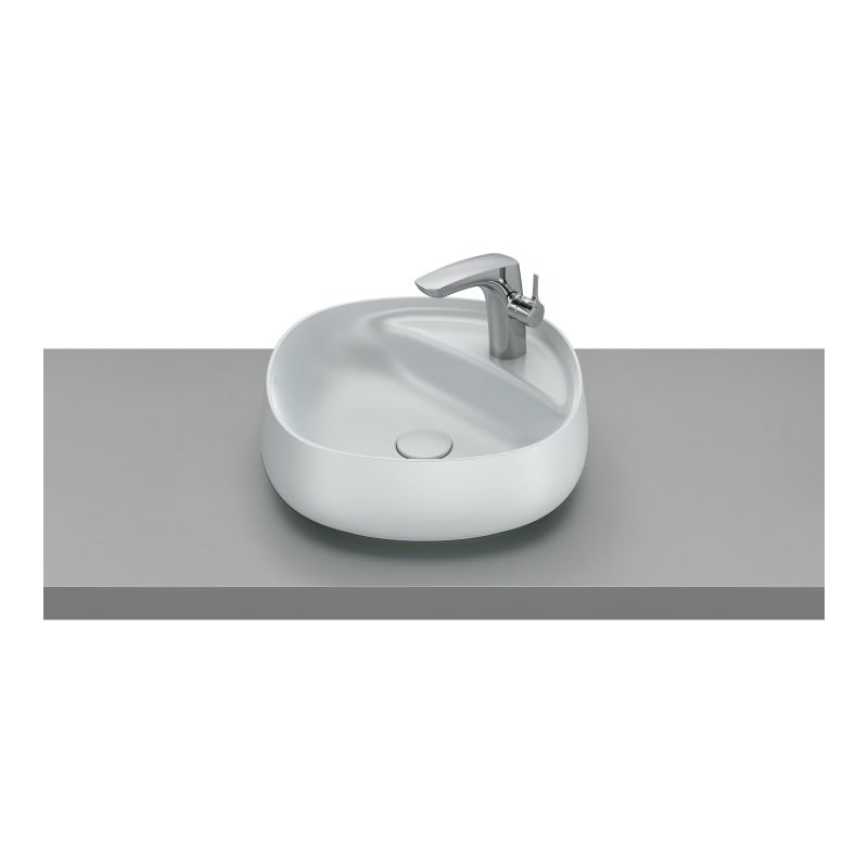 

Lavabo Beyond 450 de FINECERAMIC® de sobre encimera en acabado perla - Roca