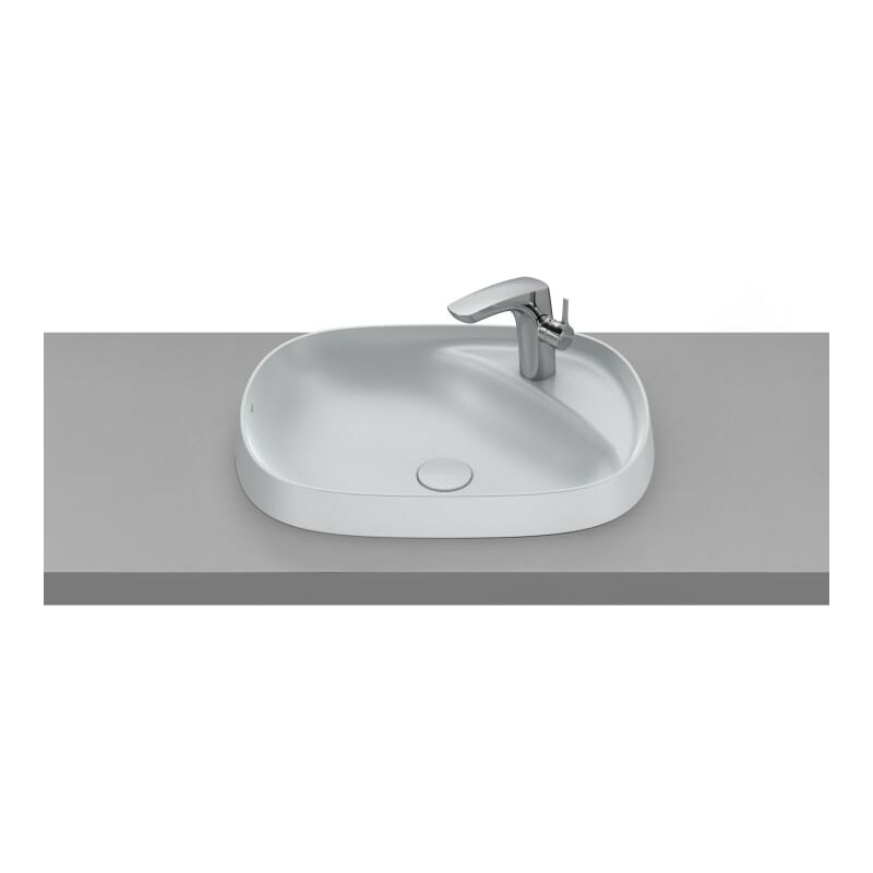 

Lavabo Beyond 585 de FINECERAMIC® de encimera en acabado perla. - Roca